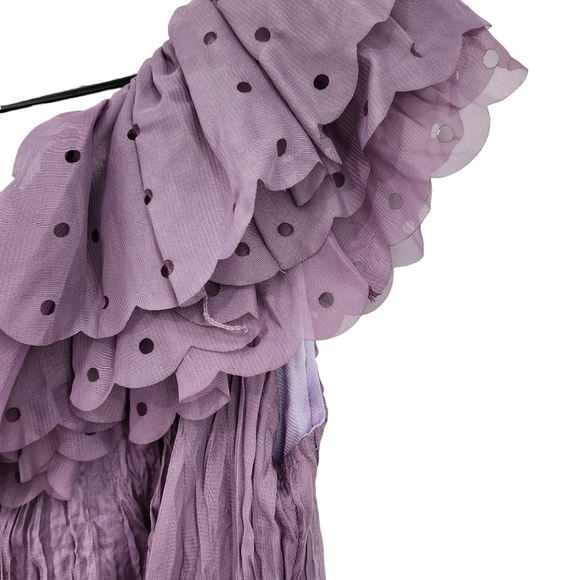 Pretty Angel Women's Silk Blend Lagenlook Off Shoulder Sheer Dress - Picture 3 of 8